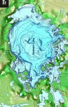 Skeleton Lake - Trak Bathymetric chart
